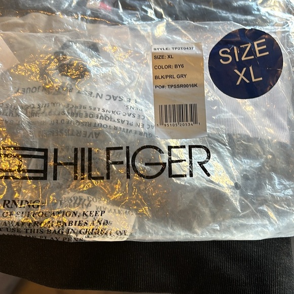 Tommy Hilfiger Sport Logo Flag Seamless Compression Bandeau Top Black,Pearl,Gray - Picture 4 of 4